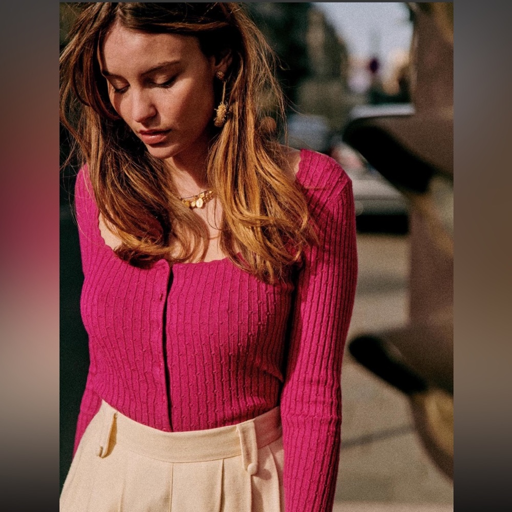 Sezane Ambroise Cardian - Bright Plum